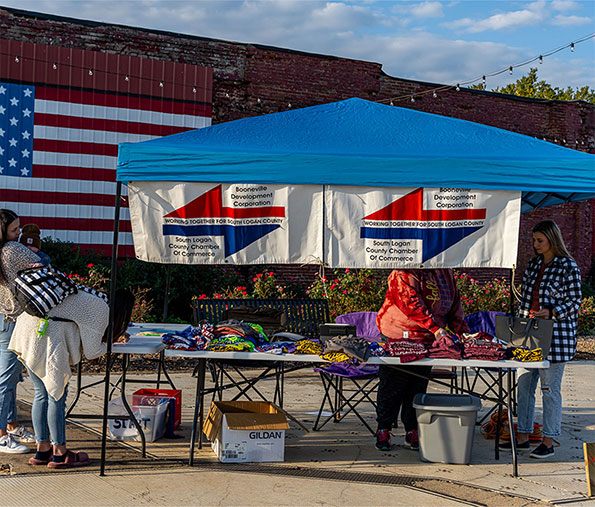 Chamber of Commerce booth at October Daze 2023