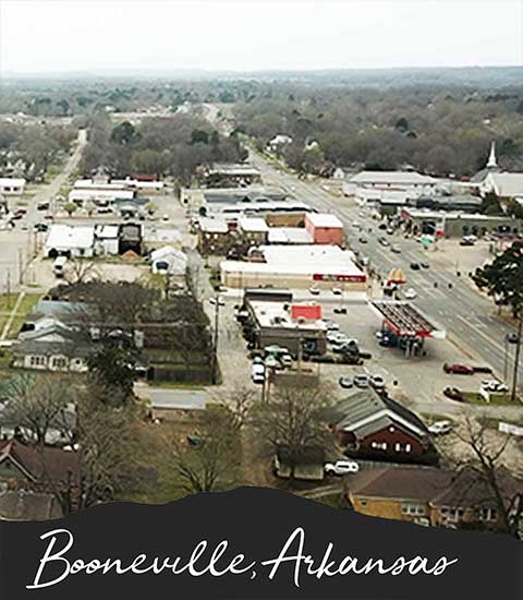 arial photo of Boonevile