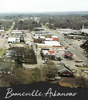 arial photo of Boonevile